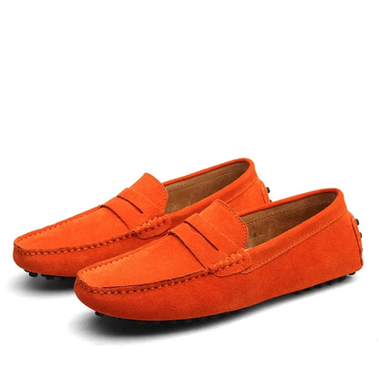 Men's Handmade Suede Genuine Leather Loafers | Slip-On Driving Moccasins