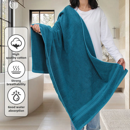 4-Piece Luxury Pure Cotton Bath Towel Set, 1 Bath Towel + 1 Face Towel