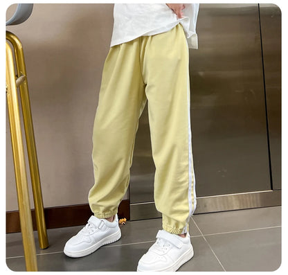 1/3 Pieces Children's Summer Solid Color Basic Sports Pants Boys Casual Joker Elastic Waist Girl Sweet and Lovely Mosquito Pants