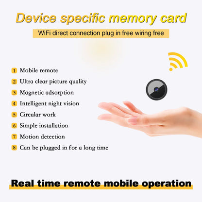 SV06 Mini Home Security Camera – 0.9", Night Vision, Motion Detection, Audio & Video