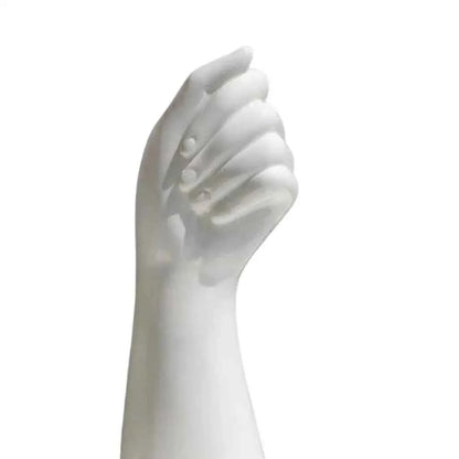 Hand Shape Ceramic Vase Artificial Flowers Pot 9.3inch Decor