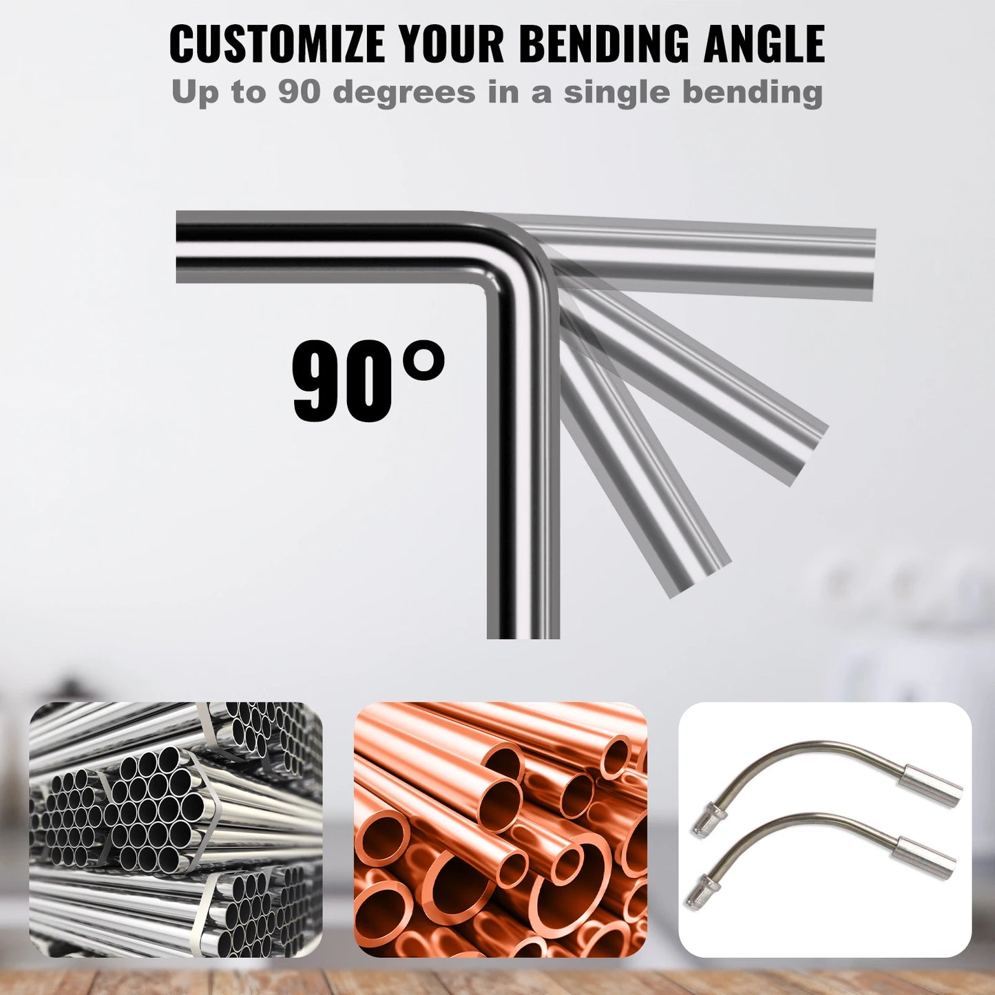 Pipe Tube Bender Ratcheting Reverse Tubing Bending Tool with 7 Dies Pipe Cutter for Air Conditioning Refrigerator Repair