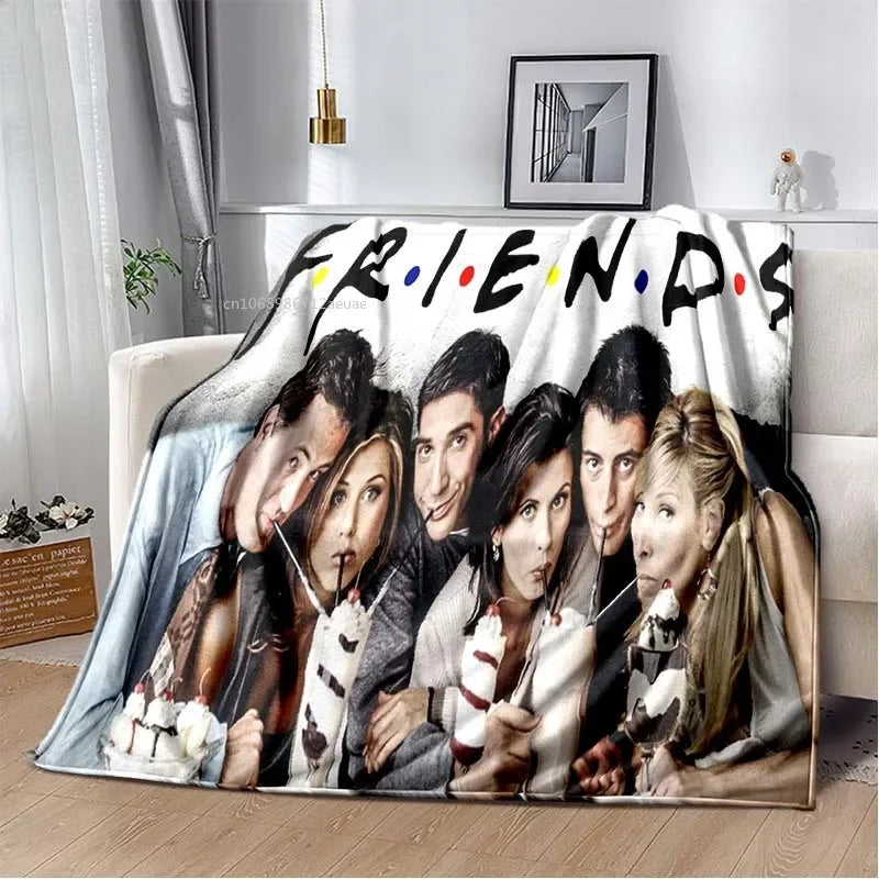 Friends Classic TV Series Blanket Character Pattern Collection Flannel Blanket Soft Bedspread Sofa Warming Cover Christmas Gift