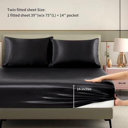 Satin Fitted Sheet | Classic Luxury, Silky Soft
