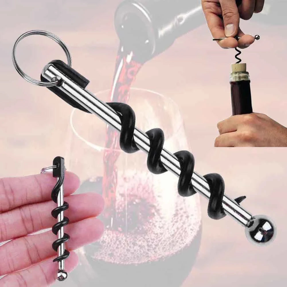 Cork Screw Portable Bottle Corkscrew Mini Outdoor Keychain Wine Opener Creative EDC Tool Party Bar Kitchen Tools