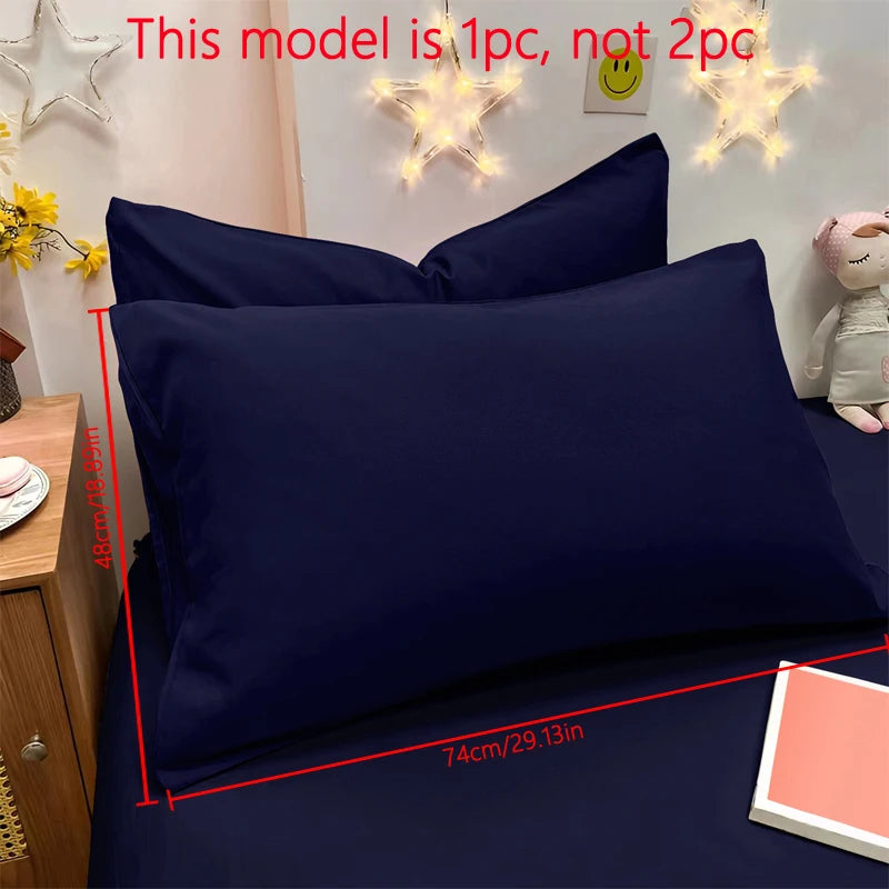 Matte Solid Tibetan Blue Pillowcase, Pocket Sealed
