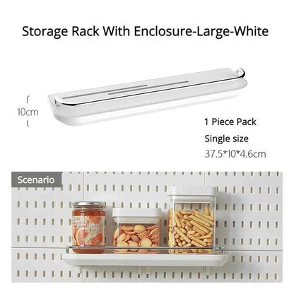 New DIY Pegboard Accessories Hanging Shelf Storage Hooks Wall Organizer No Punching Crafts Organization For Garage Kitchen Room