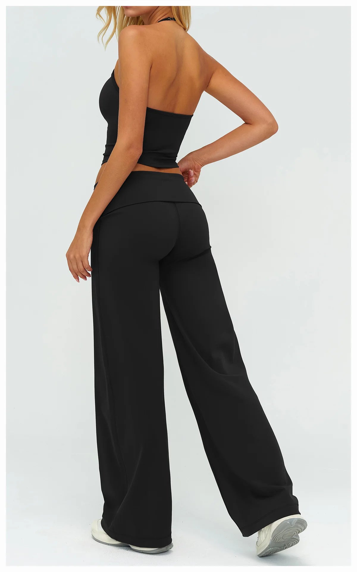 Women’s Loose Wide-Leg Sports Leggings — Slim Fit Running Trousers