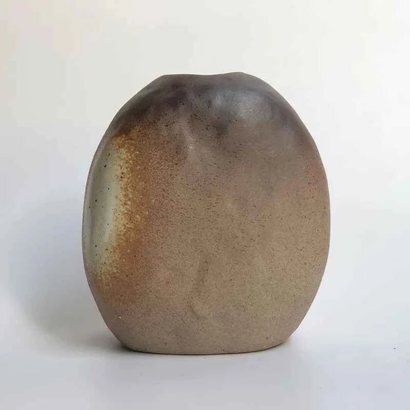 Retro Rough Pottery Small Vase Japanese Retro Zen Ceramic Vase Home Decoration Tabletop Ornaments