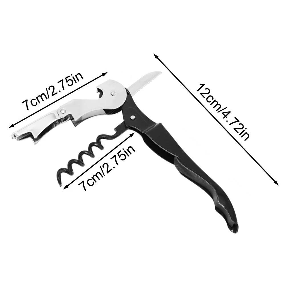 Professional Waiter's Corkscrew Wine Opener – Double Hinge with Foil Cutter