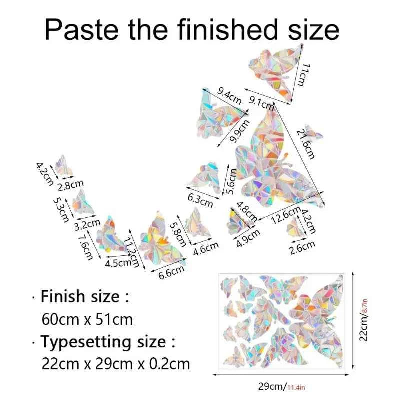 29 Stylels Rainbow Maker Sun Catcher Wall Stickers Cat Bird Star Mushroom Moon Sun DIY Window Glass Electrostatic Prisms Sticker