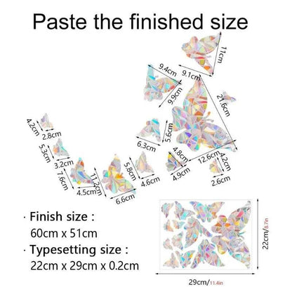 29 Stylels Rainbow Maker Sun Catcher Wall Stickers Cat Bird Star Mushroom Moon Sun DIY Window Glass Electrostatic Prisms Sticker