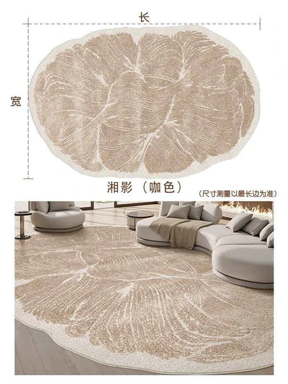 French Style Carpets for Living Room Light Luxury Bedroom Decor Carpet Art Fluffy Soft Irregular Shape Rug Home Thick Plush Mat
