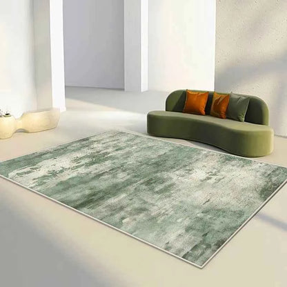 Green Abstract Flannel Carpet Bedroom Decoration Large Area Rugs Sofa Side Carpets for Living Room Soft Fluffy Lounge Floor Mat