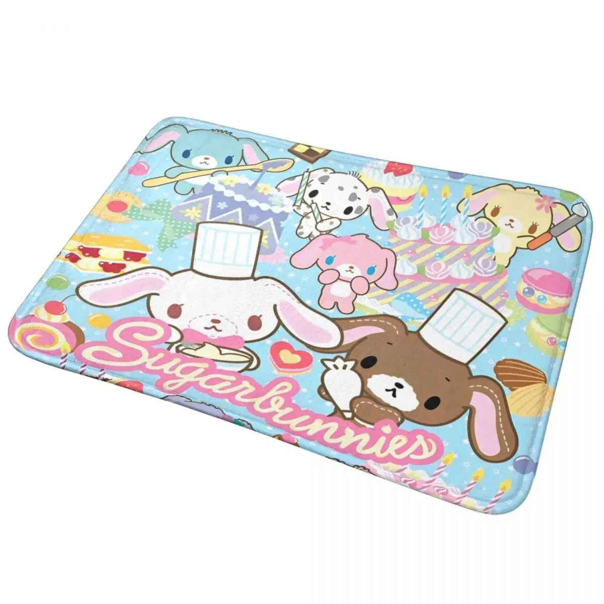 Cute Sugar Rabbit Sugarbunnies Memory Foam Bath Mat Rug Non-Slip Ultra Soft Bathroom Floor Rugs Carpet For Kitchen Shower Bath