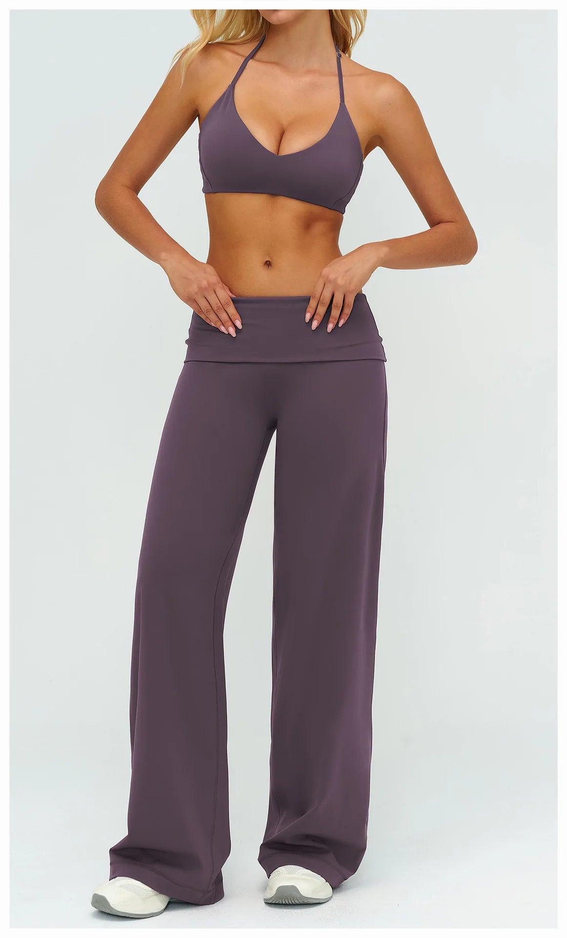 Women’s Loose Wide-Leg Sports Leggings — Slim Fit Running Trousers