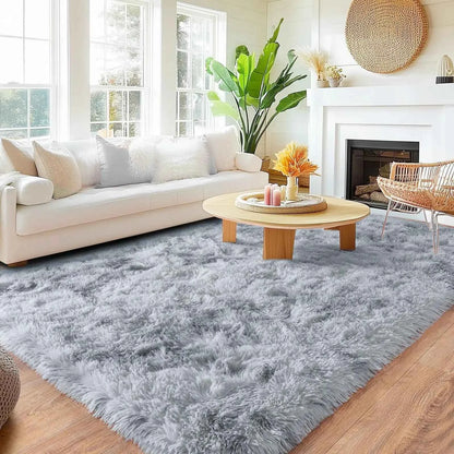 Long Plush Carpet For Living Room Sofa Area Rugs Modern Ultra-Soft Fluffy Floor Mat Kids Bedroom Bedside Rugs Home Decor Gray