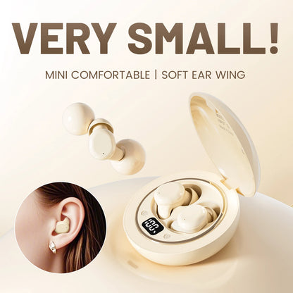 SK49 Sleep Earbuds – Bluetooth 6.0, Noise Cancelling, Zero Ear Pressure, Flat Invisible Design