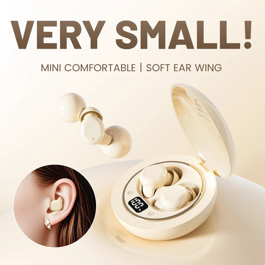 SK49 Sleep Earbuds – Bluetooth 6.0, Noise Cancelling, Zero Ear Pressure, Flat Invisible Design