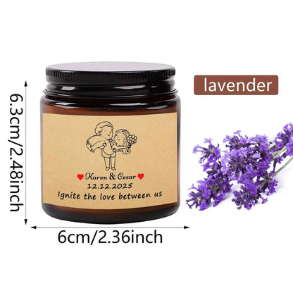 2.4-ounce custom souvenir personalized scented candles, an excellent gift for birthday parties and weddings.