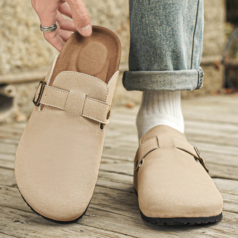 Fashion Men Mules Shoe with Arch Support Birkens Mens Shoes Men's Suede Sandals Retro Cork Clogs Unisex Classic Beach Тапочки