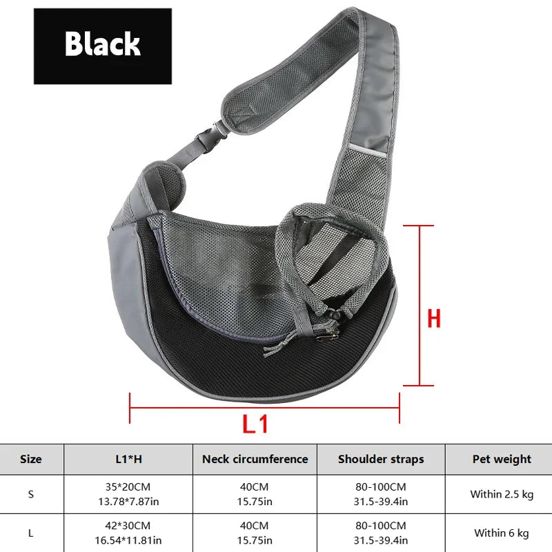 Breathable Mesh Dog Sling Carrier Backpack