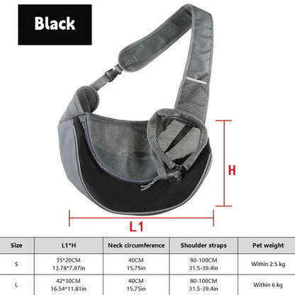Breathable Mesh Dog Sling Carrier Backpack