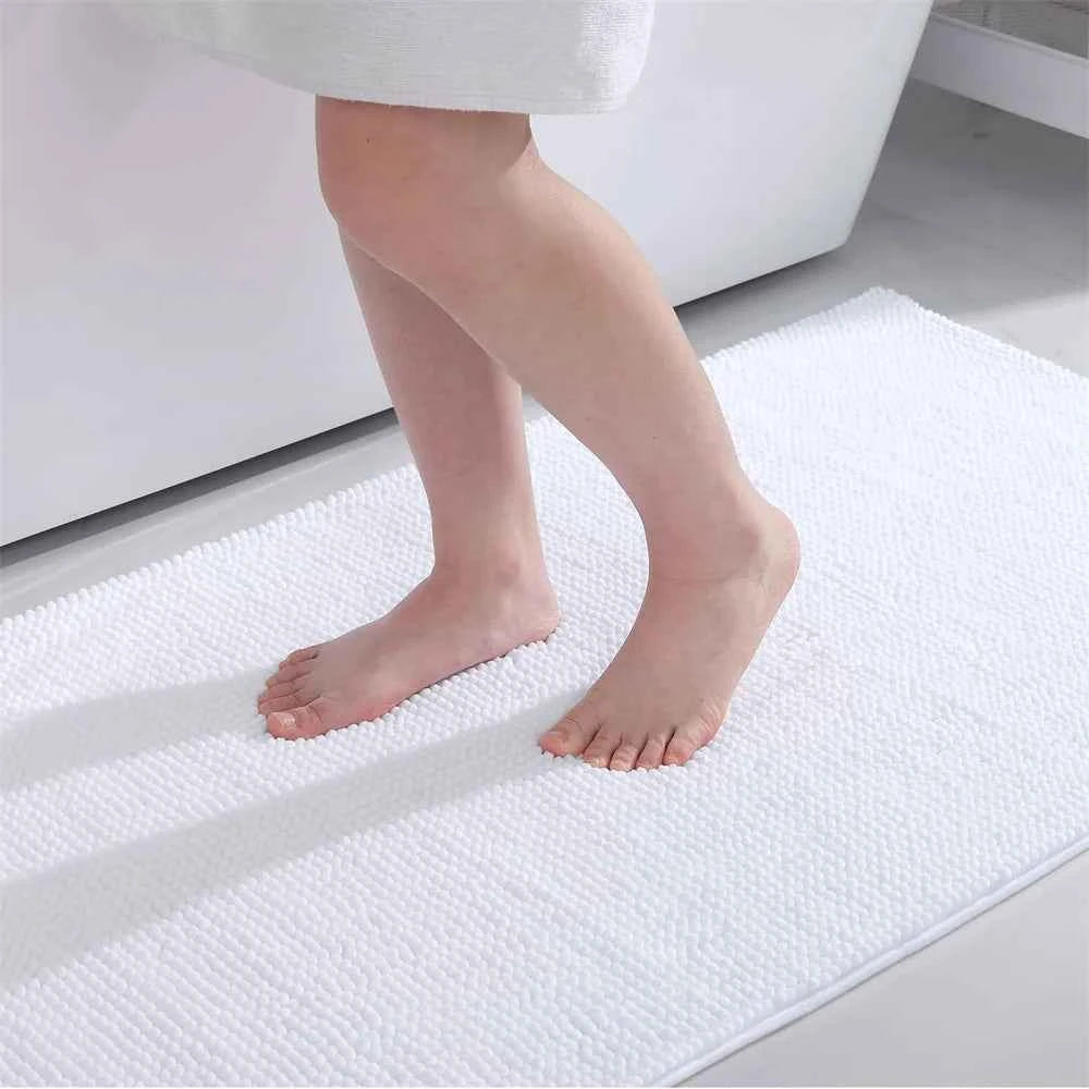 Olanly Super Absorbent Bathroom Rug Luxury Chenille Bath Mat Plush Non-slip Shower Mat Bathroom Carpet Welcome Deal Floor Mats