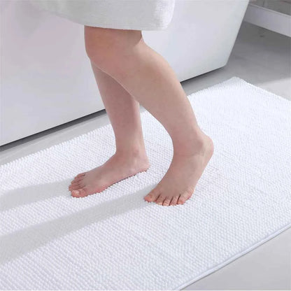 Olanly Super Absorbent Bathroom Rug Luxury Chenille Bath Mat Plush Non-slip Shower Mat Bathroom Carpet Welcome Deal Floor Mats
