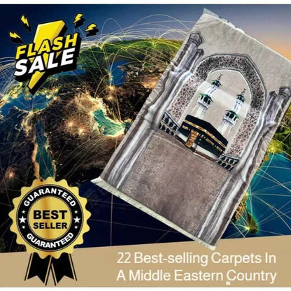 Home Living Room Carpet 8cm Thickened Printed Carpet Non-Slip Comfortable Lengthened Knee Pad Prayer Mat for Islam&Christianity