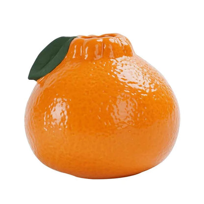 Ceramic Vase, Orange Vase for Home Decor,Decorative Vase Fruit Shape Vase Tabletop Decorative Vase Table Centerpieces Decoratio