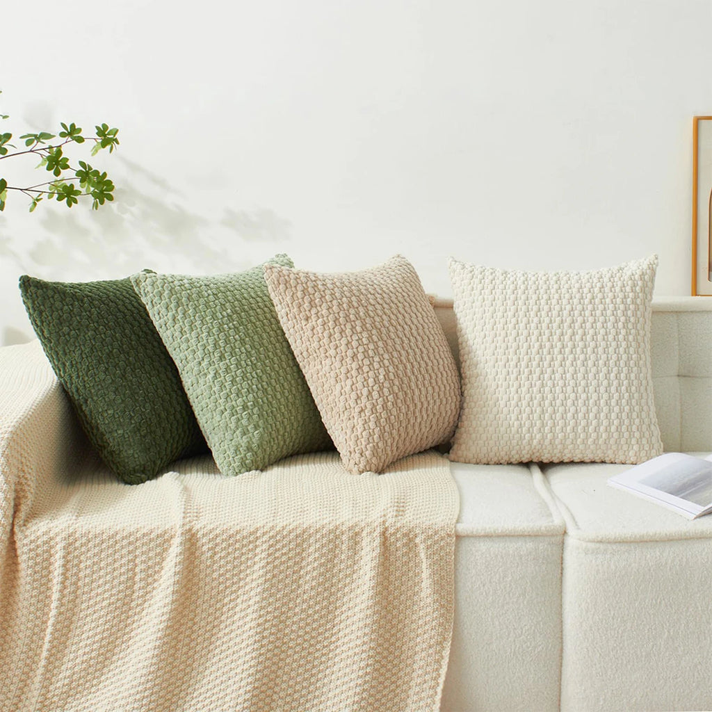 Boho Striped Corduroy Cushion Cover, Dark Blue