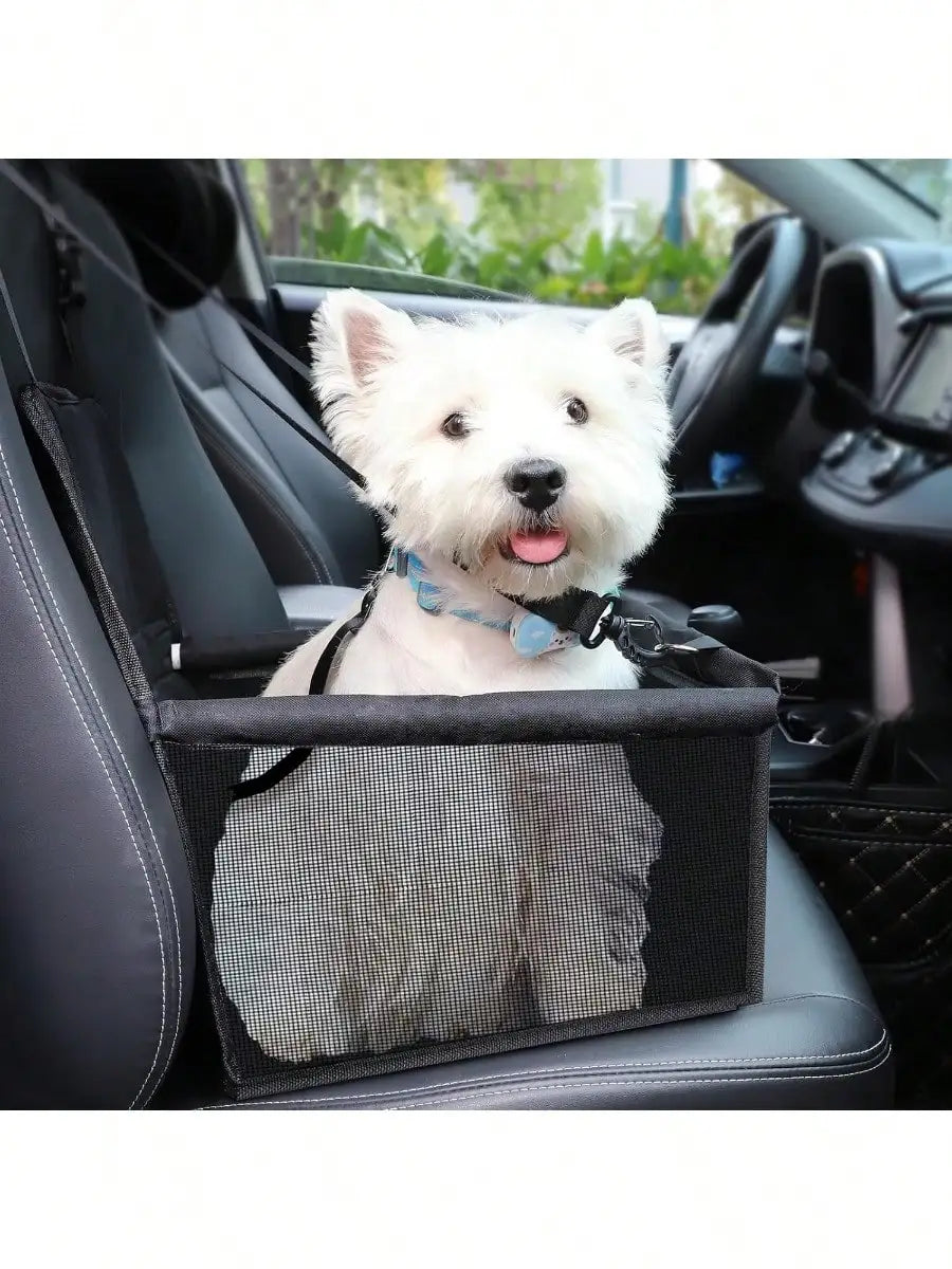 Elevated Dog Booster Car Seat, Adjustable Safety Strap