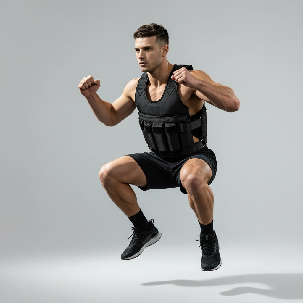 Adjustable Weighted Vest for Men And Women, Heavy Duty Weighted Vest, Black Oxford Fabric, for Strength Training, Cardio - Ergonomic Design, Muscle Building, Running Gear, Outdoor Fitness (Weight Plates Not Included)