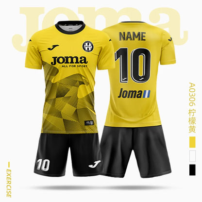 joma Homer soccer jersey short-sleeved shirt + shorts set 3DT T-shirt children's training uniform team match soccer jersey