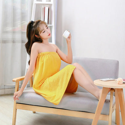Womens Bath Towels Girls Wearable 135x80cm Fast Drying Bathing Beach Spa