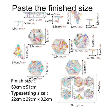 29 Stylels Rainbow Maker Sun Catcher Wall Stickers Cat Bird Star Mushroom Moon Sun DIY Window Glass Electrostatic Prisms Sticker