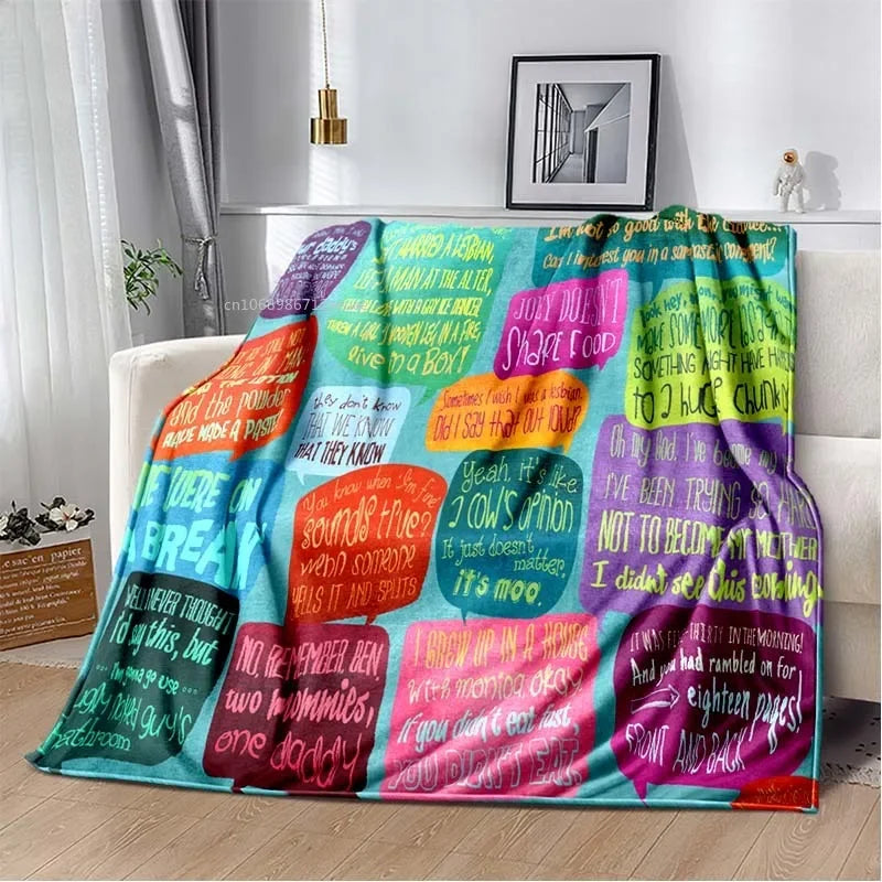 Friends Classic TV Series Blanket Character Pattern Collection Flannel Blanket Soft Bedspread Sofa Warming Cover Christmas Gift