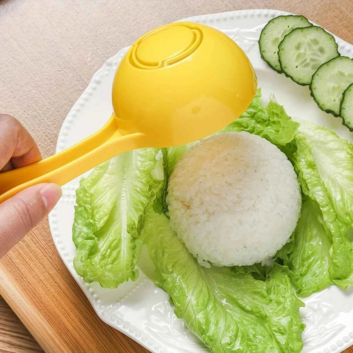 1pc-Rice Spoon,Non-stick DIY Rice Scoop Mold, Rice Ball Spoon, Half Round Rice Porridge Spoon, Kitchen Accessories