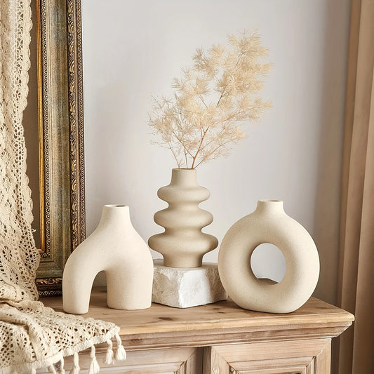 Ensemble de vases en céramique bohèmes, ornements de vases décoratifs, pour mariage, salon, chambre, café, cadeaux de décoration de table à manger