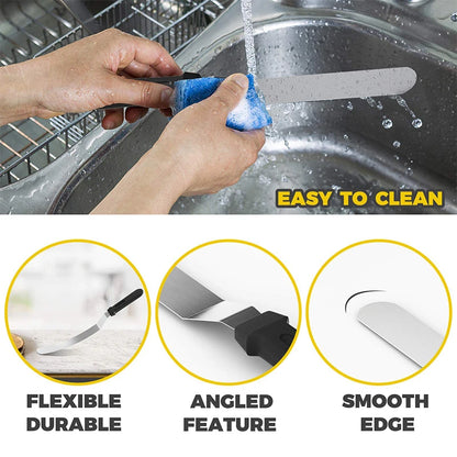 27cm Stainless Steel Cream Spatula Icing Smoother Frosting Knife Cake Decorating Tools Cake Butter Baking Kitchen Accessories