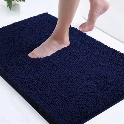 Olanly Chenille Bathroom Rug Extra Soft Shaggy Bath Mat Non-Slip Bathroom Floor Mat Water Absorbent Plush Microfiber Rugs Shower