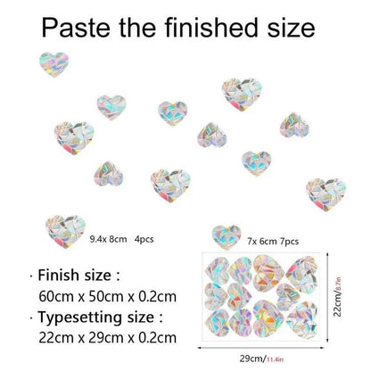 29 Stylels Rainbow Maker Sun Catcher Wall Stickers Cat Bird Star Mushroom Moon Sun DIY Window Glass Electrostatic Prisms Sticker