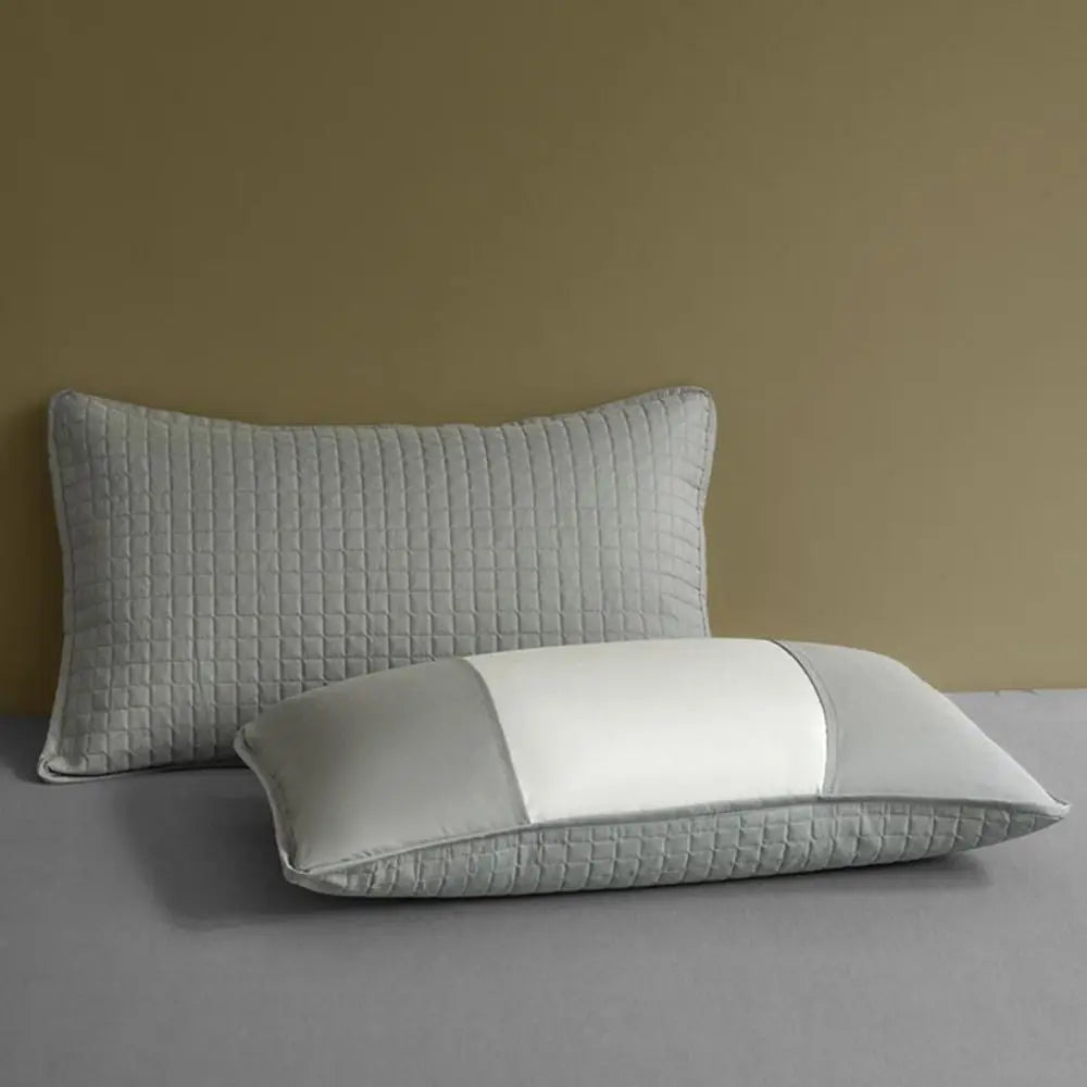 Cotton Anti-Mite Pillow Protector, Half-Pack Grey