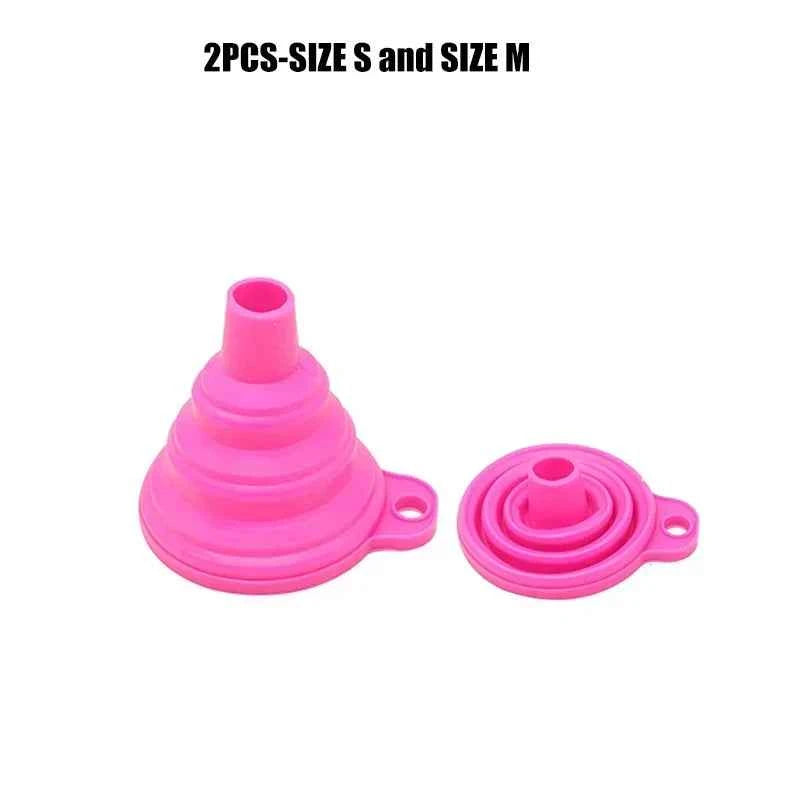 Kitchen Silicone Funnel  Foldable Funnel for Filling Water Bottle With Liquid Transfer Portable Oil Pot Funnel Kitchen Gadgets