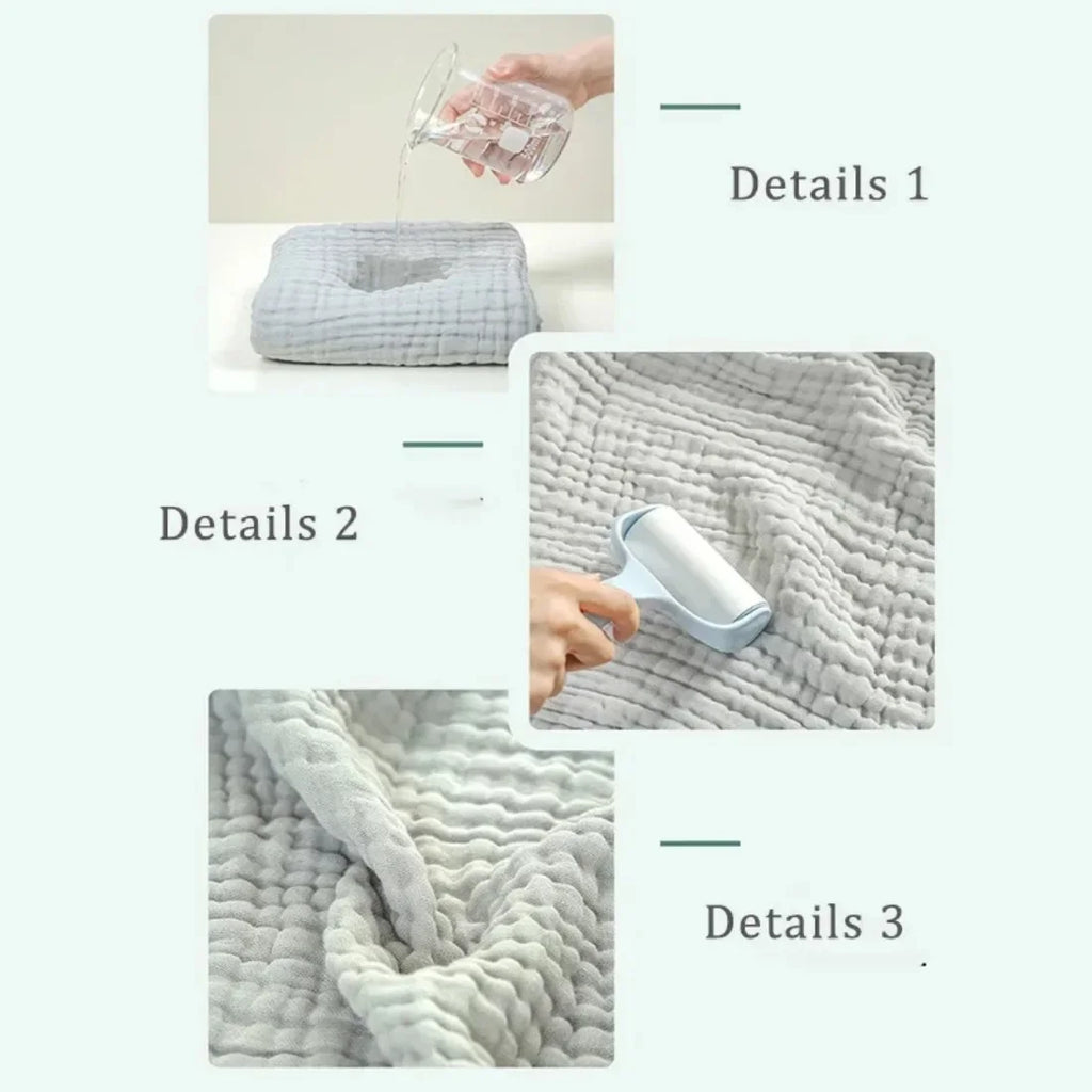 Pure Cotton Bubble 6 Layers Baby Bath Towel Kids Swaddle Wrap Bedding Muslin