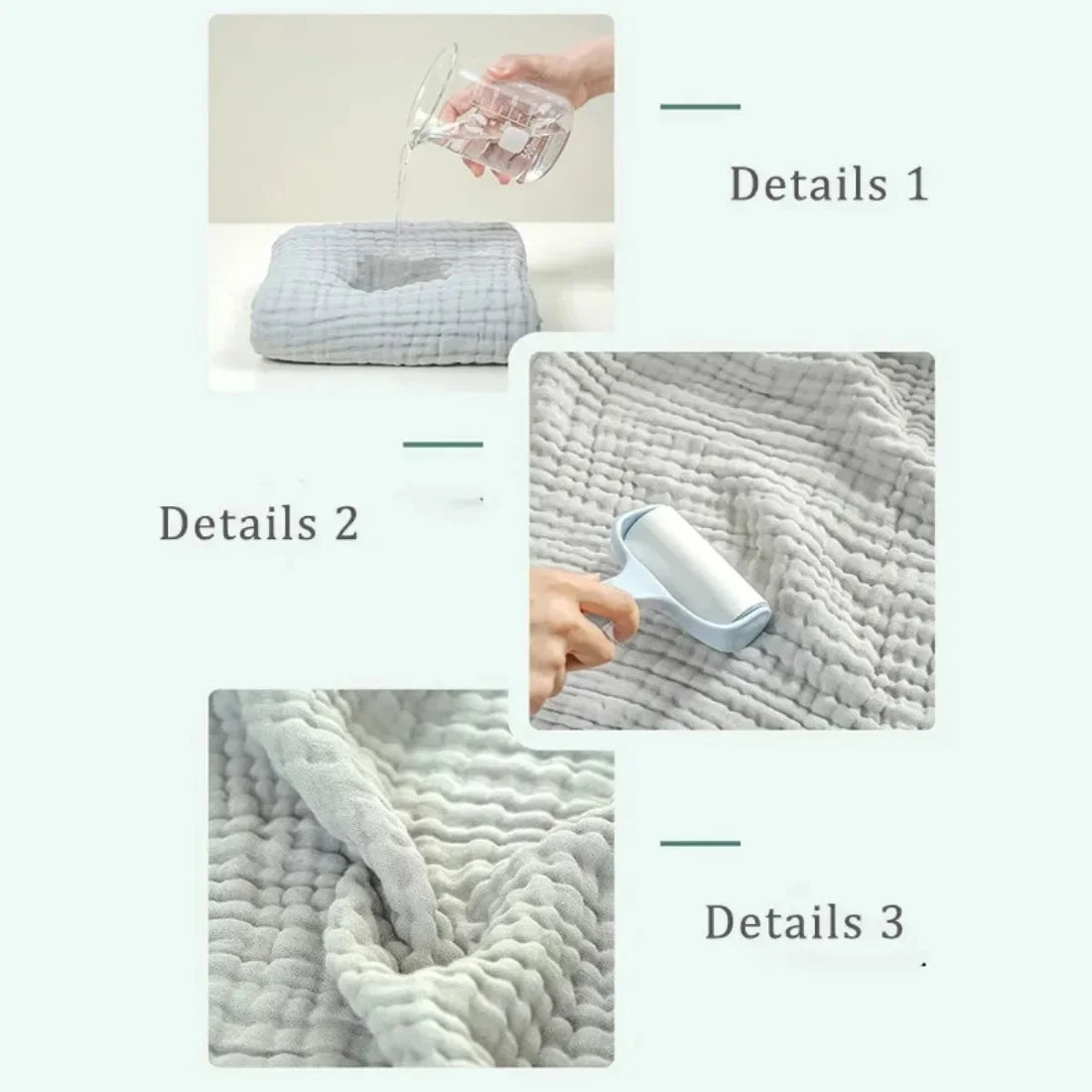 Pure Cotton Bubble 6 Layers Baby Bath Towel Kids Swaddle Wrap Bedding Muslin