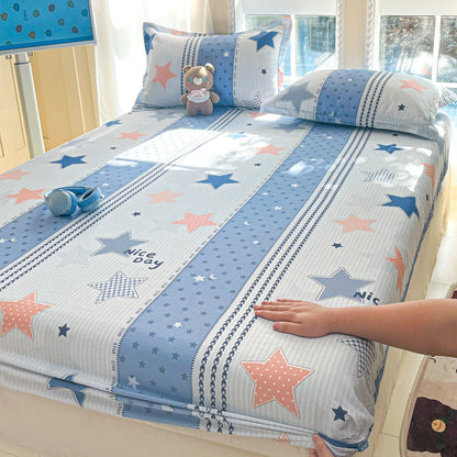 Fashion Flower Print Fitted Sheet, 100% Cotton