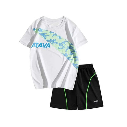 Dubbped Kids Running Clothes Sets Boys Football Jersey Short Sleeve Children Sports Training Uniforms Soccer Jerseys 2-piece Set