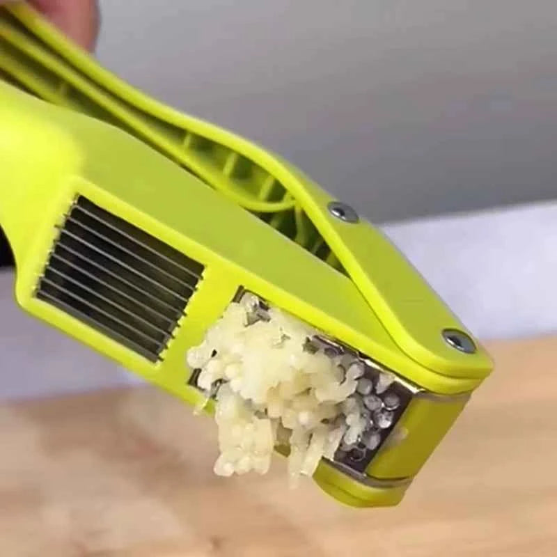 Portable Stainless Steel Manual Garlic Press Household Garlic Masher Garlic Puree Press PP Handle Garlic Slicer Kitchen Gadgets